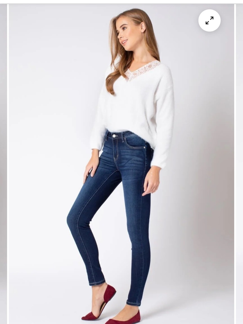 Kancan Midrise Dark Wash Skinny Jean